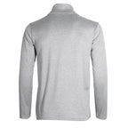 Langärmeliges Herren-Thermo-Baselayer-Shirt mit Rollkragen, Hellgrau, Rückansicht