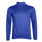 Langärmeliges Herren-Thermo-Baselayer-Shirt mit Rollkragen, Königsblau, Slim Fit, Vorderansicht