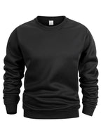 Sweat-shirt à col rond pour homme, couleur noir, vue de face