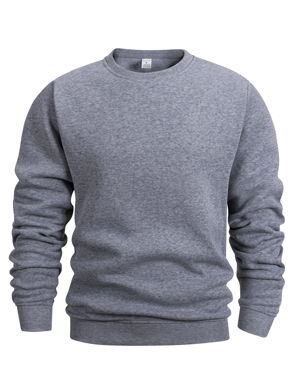 Sweat-shirt à col rond pour homme, couleur gris foncé, vue de face