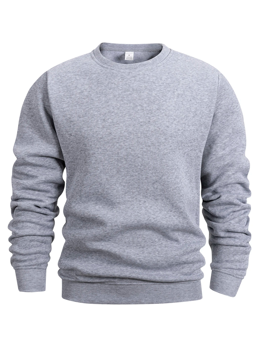 Sweat-shirt à col rond pour homme, couleur gris clair, vue de face