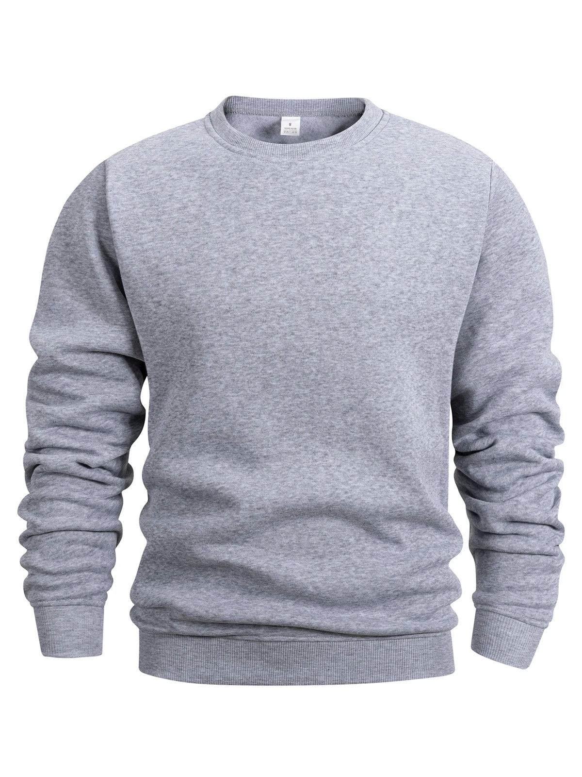 Sweat-shirt à col rond pour homme, couleur gris clair, vue de face