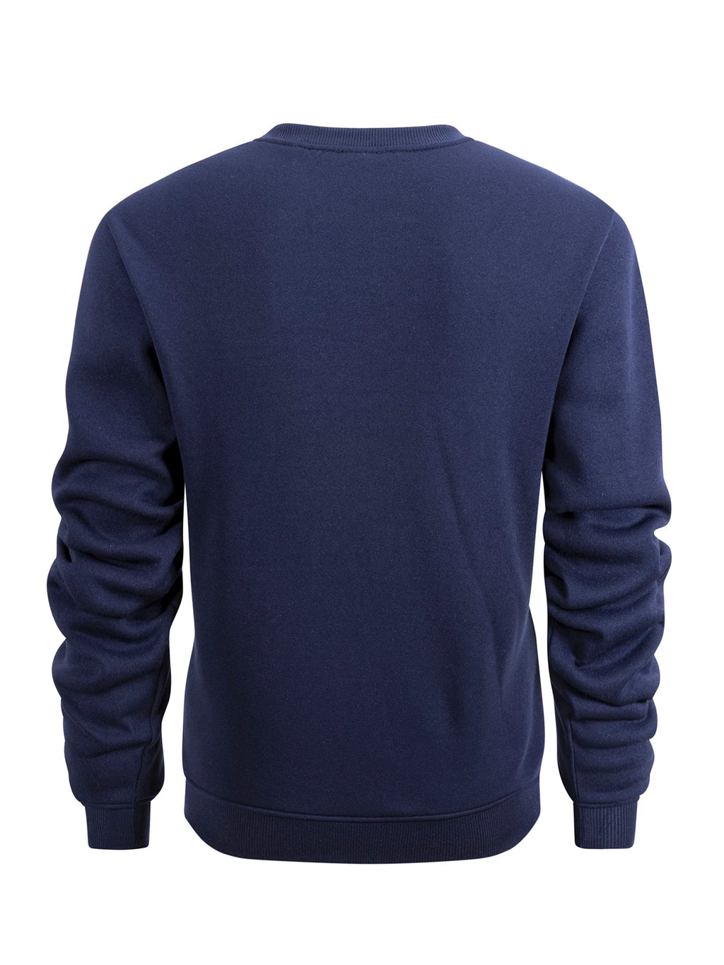 Sweat-shirt à col rond pour homme, couleur bleu marine, vue de dos