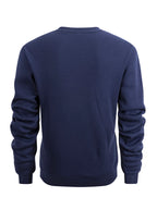 Sweat-shirt à col rond pour homme, couleur bleu marine, vue de dos