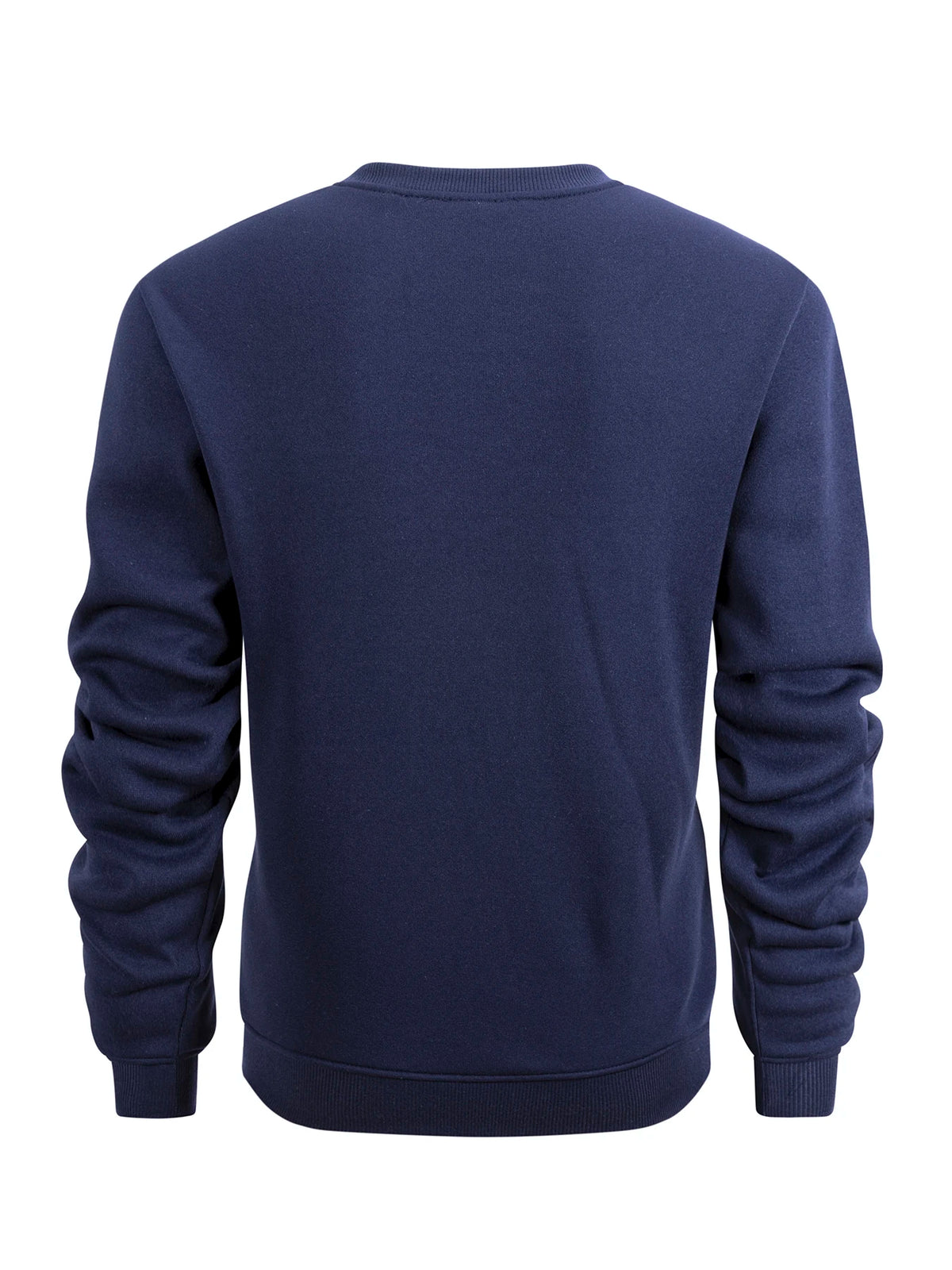 Sweat-shirt à col rond pour homme, couleur bleu marine, vue de dos
