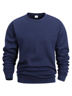 Sweat-shirt à col rond pour homme, couleur bleu marine, vue de face