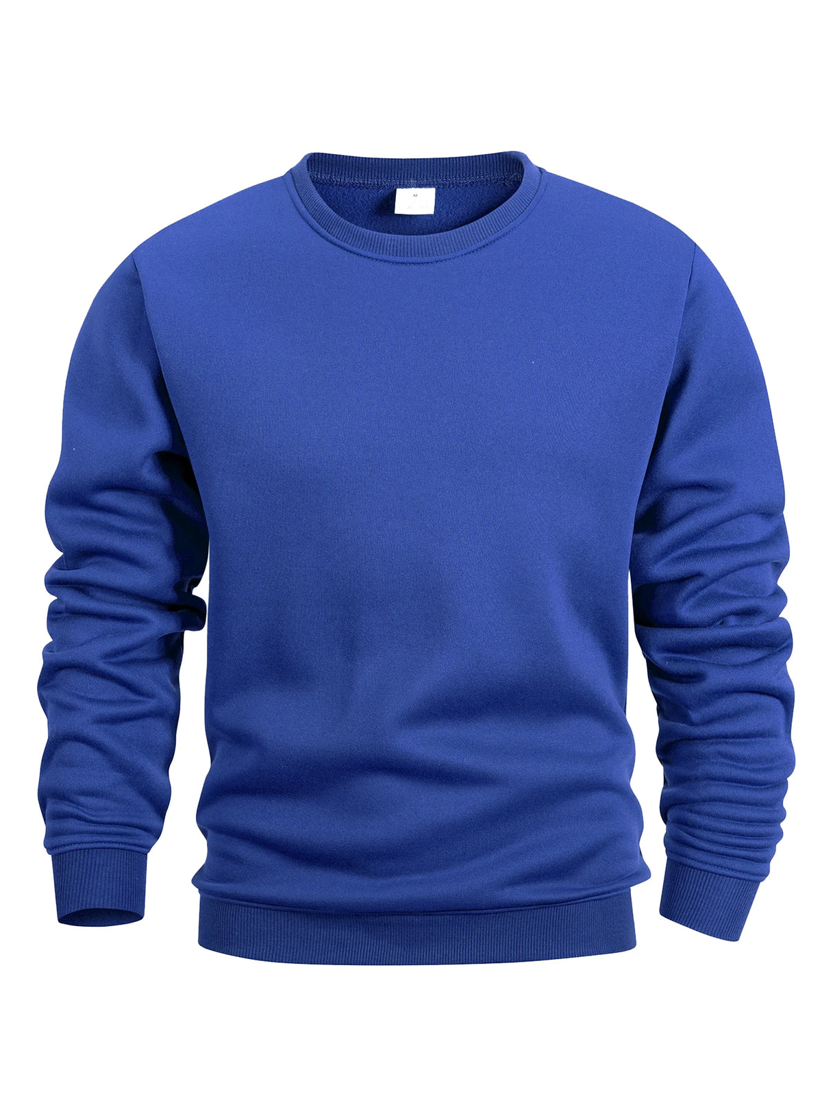 Sweat-shirt à col rond pour homme, couleur bleu roi, vue de face