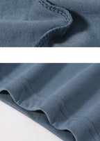Detailansicht der Saumnaht des Langarm-T-Shirts