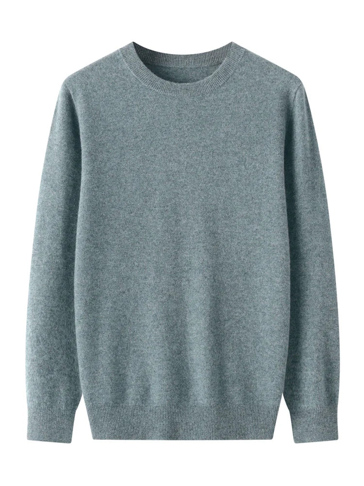 Men's merino wool crew neck sweater, close-up of ribbed cuff