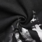 Men's graphic tracksuit set, close-up of knit fabric texture