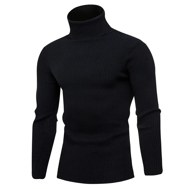 Herren-Rollkragenpullover in Schwarz