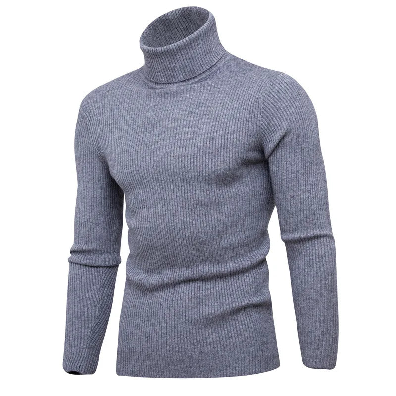 Herren-Rollkragenpullover in Dunkelgrau