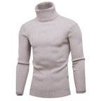 Herren-Rollkragenpullover in Khaki