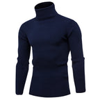 Herren-Rollkragenpullover in Marineblau