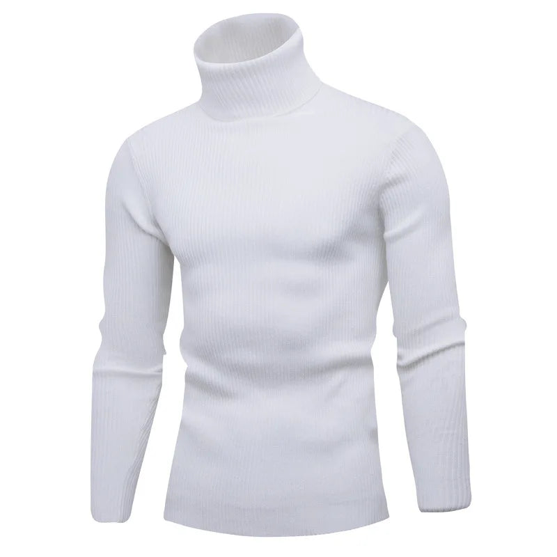 Herren-Rollkragenpullover in Weiß